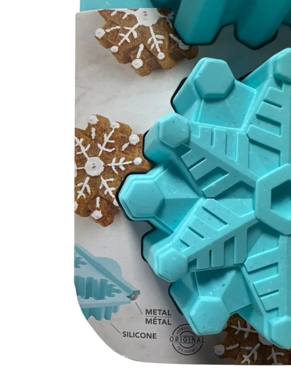 Trudeau Jumbo Snowflake Silicone Cupcake Pan For Baking & Decorating BPA-Free